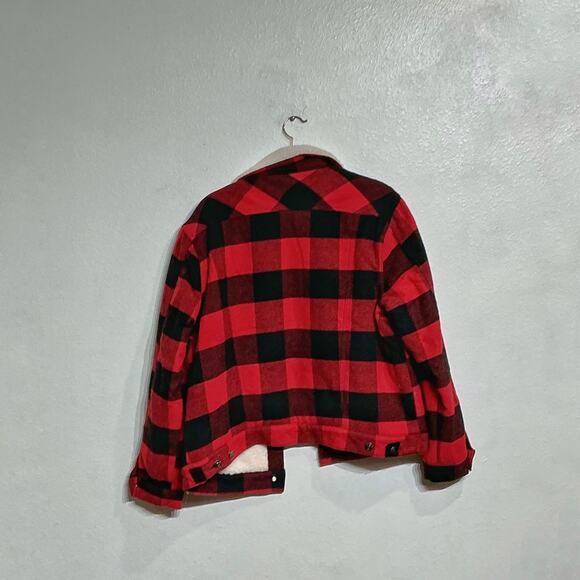 Love Tree Red Buffalo Plaid Jacket Sz L NWOT - Picture 8 of 11
